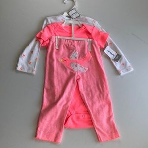 Pink and white matching set 12 month NWT